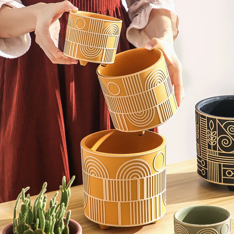 Simple Cylindrical Ceramic Flo - Aloe Vera Pot review and price