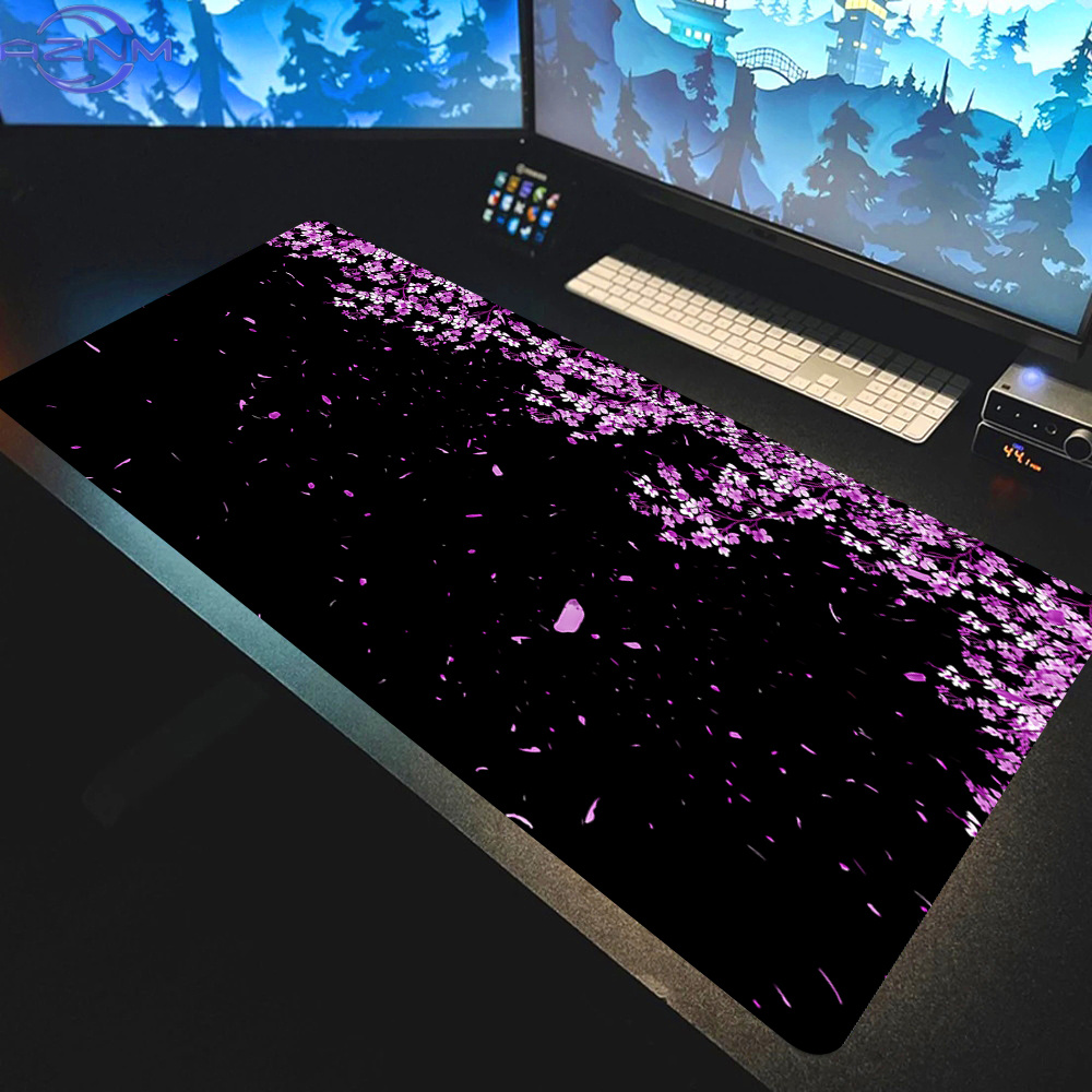 Kawaii Purple Flower Desk Mat  - Tradescantia Purple review and price